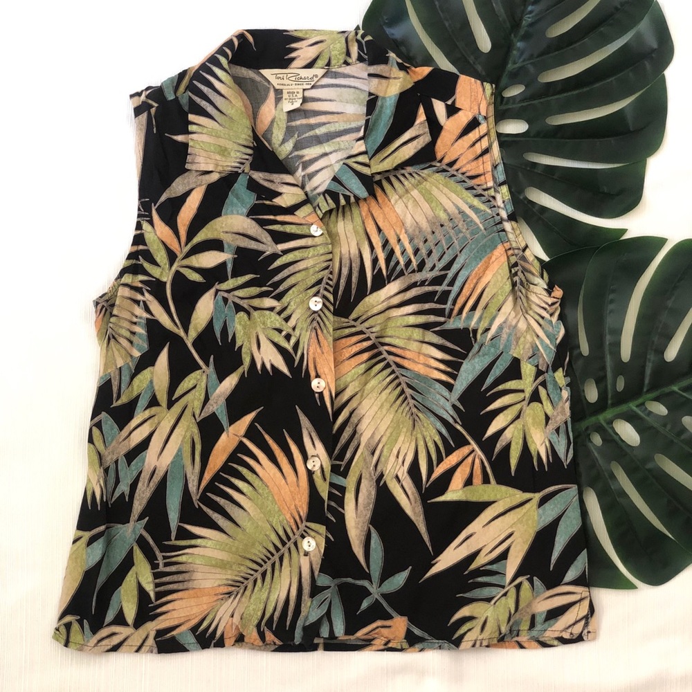 Tori Richard Honolulu Sleeveless Top EUC